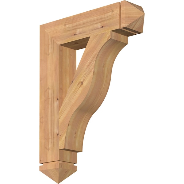 Ekena Millwork Funston Arts & Crafts Smooth Bracket, Western Red Cedar, 5 1/2"W x 26"D x 34"H BKT06X26X34FST03SWR - main